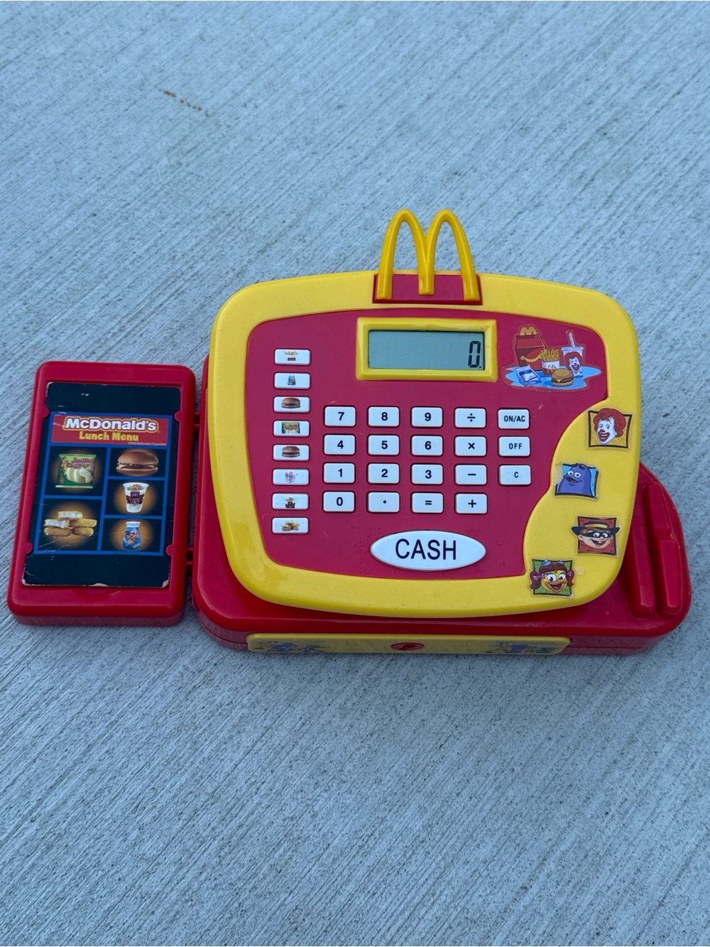 Vintage McDonalds Cash Register Drive Thru Toy 2004 Works W/Sounds Of Menu Items